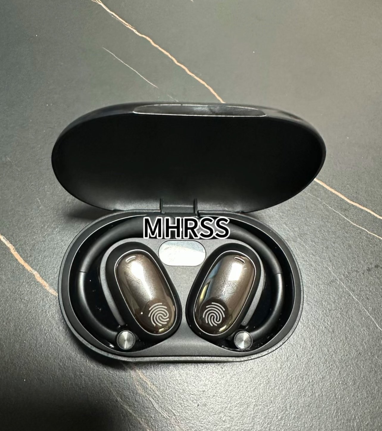Spheroid True Wireless Black Earbuds Charging Case — Compact Portable Charging Box