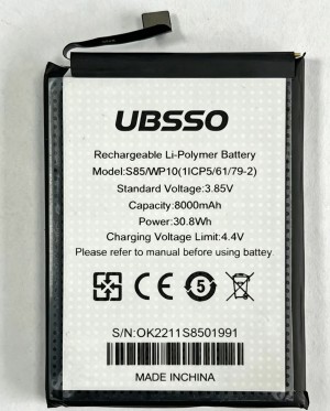 High-Capacity Replacement Lithium-Polymer Battery S85/WP10 — 8000mAh, 3.85V